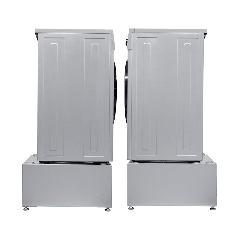 Lavadora secadora todo en uno sin ventilación, TOTALMENTE INTEGRABLE, espacio cero, 1.62 pies cúbicos/15 libras, 110V, 1400 RPM + pedestal