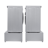 Lavadora secadora todo en uno sin ventilación, TOTALMENTE INTEGRABLE, espacio cero, 1.62 pies cúbicos/15 libras, 110V, 1400 RPM + pedestal