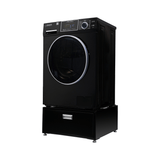 Lavadora secadora todo en uno sin ventilación, TOTALMENTE INTEGRABLE, espacio cero, 1.62 pies cúbicos/15 libras, 110V, 1400 RPM + pedestal