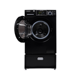 Lavadora secadora todo en uno sin ventilación, TOTALMENTE INTEGRABLE, espacio cero, 1.62 pies cúbicos/15 libras, 110V, 1400 RPM + pedestal