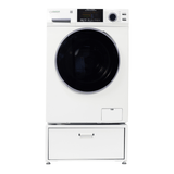 Lavadora-secadora todo en uno con SECADO POR VENTILACIÓN 30% MÁS RÁPIDO que el de condensación, 15 lb, 110 V + pedestal