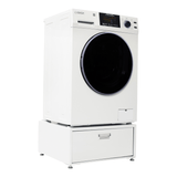 Lavadora-secadora todo en uno con SECADO POR VENTILACIÓN 30% MÁS RÁPIDO que el de condensación, 15 lb, 110 V + pedestal