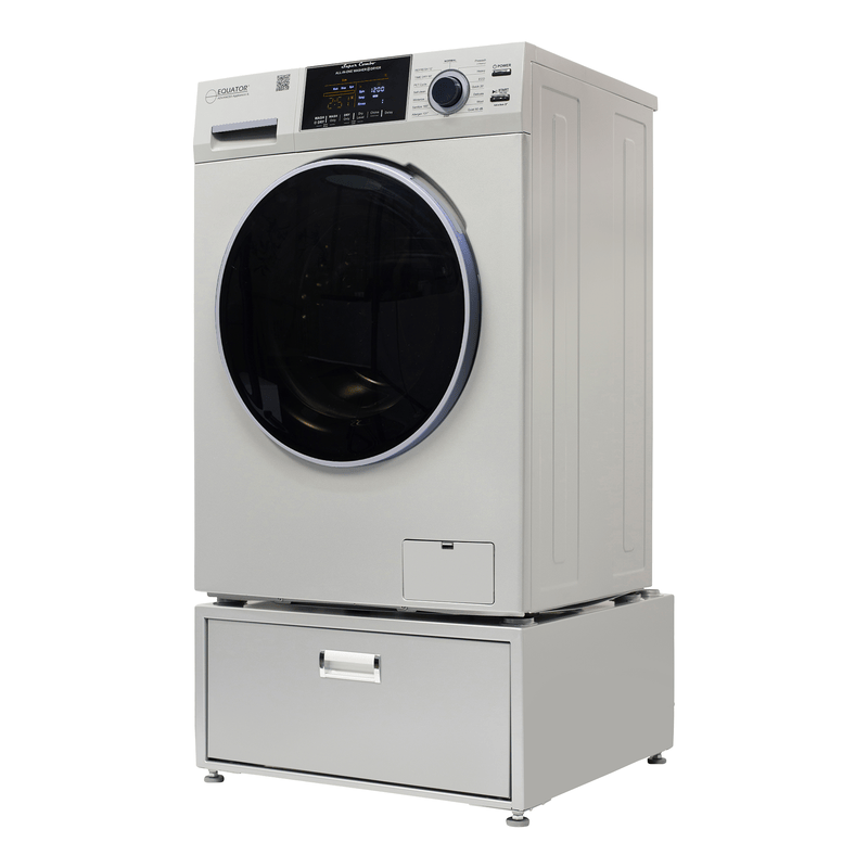 Lavadora-secadora todo en uno con SECADO POR VENTILACIÓN 30% MÁS RÁPIDO que el de condensación, 15 lb, 110 V + pedestal