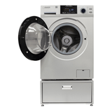 Lavadora-secadora todo en uno con SECADO POR VENTILACIÓN 30% MÁS RÁPIDO que el de condensación, 15 lb, 110 V + pedestal
