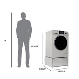 Lavadora-secadora todo en uno con SECADO POR VENTILACIÓN 30% MÁS RÁPIDO que el de condensación, 15 lb, 110 V + pedestal