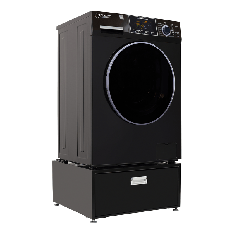 Lavadora-secadora todo en uno con SECADO POR VENTILACIÓN 30% MÁS RÁPIDO que el de condensación, 15 lb, 110 V + pedestal