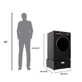 Lavadora-secadora todo en uno con SECADO POR VENTILACIÓN 30% MÁS RÁPIDO que el de condensación, 15 lb, 110 V + pedestal