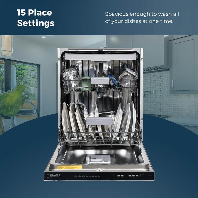 24 in 2440 Dishwasher Top Control 3rd Rack 15 place 3.4g QUIET 51 dB 110V EStar