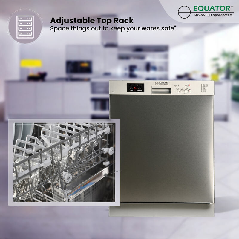 24 in 82 Series Dishwasher 14 place+Wine Rack 3.4g QUIET 51 dB 110V EStar