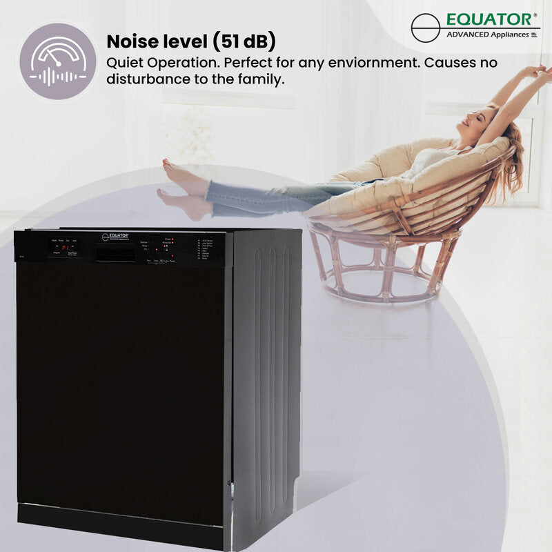 24 in 82 Series Dishwasher 14 place+Wine Rack 3.4g QUIET 51 dB 110V EStar