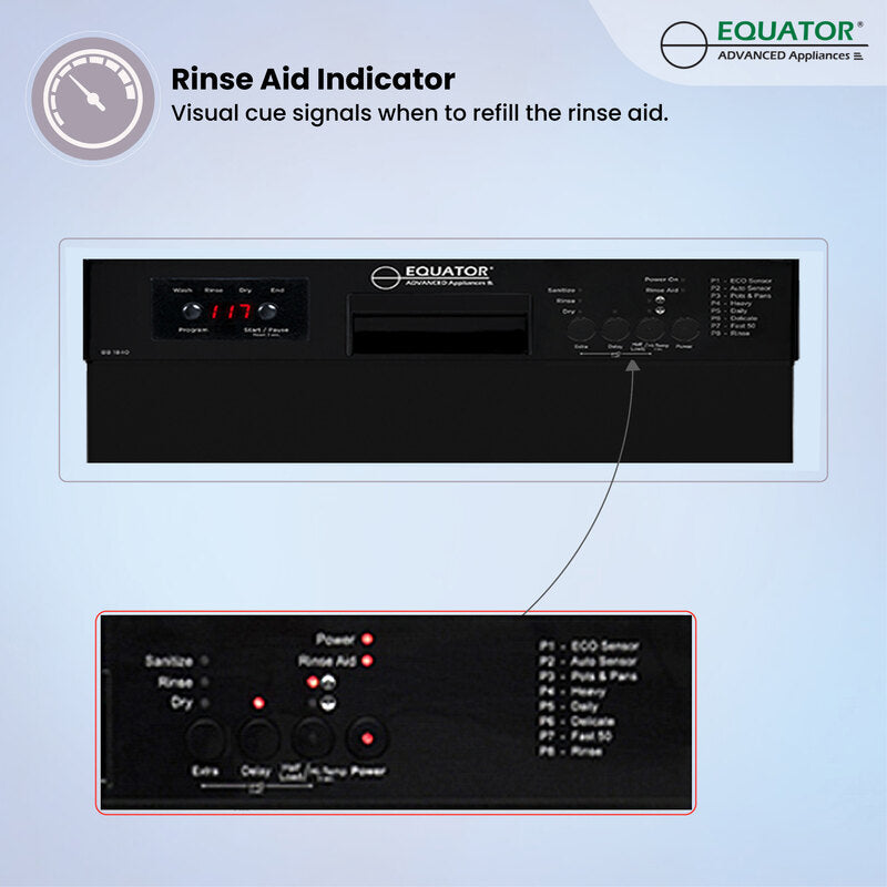 24 in 82 Series Dishwasher 14 place+Wine Rack 3.4g QUIET 51 dB 110V EStar