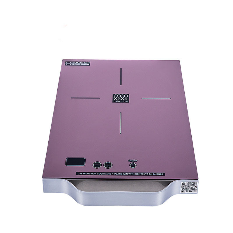 Placa de inducción portátil Equator de 11 pulgadas con un quemador, mango de aluminio LIGHT, 110V