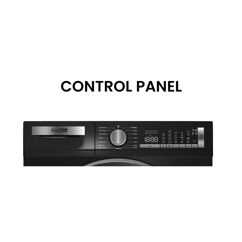 ConServ Washer 2.2cf AUTOSENSE 1400 RPM 15 programs Sanitize LED Display 110V