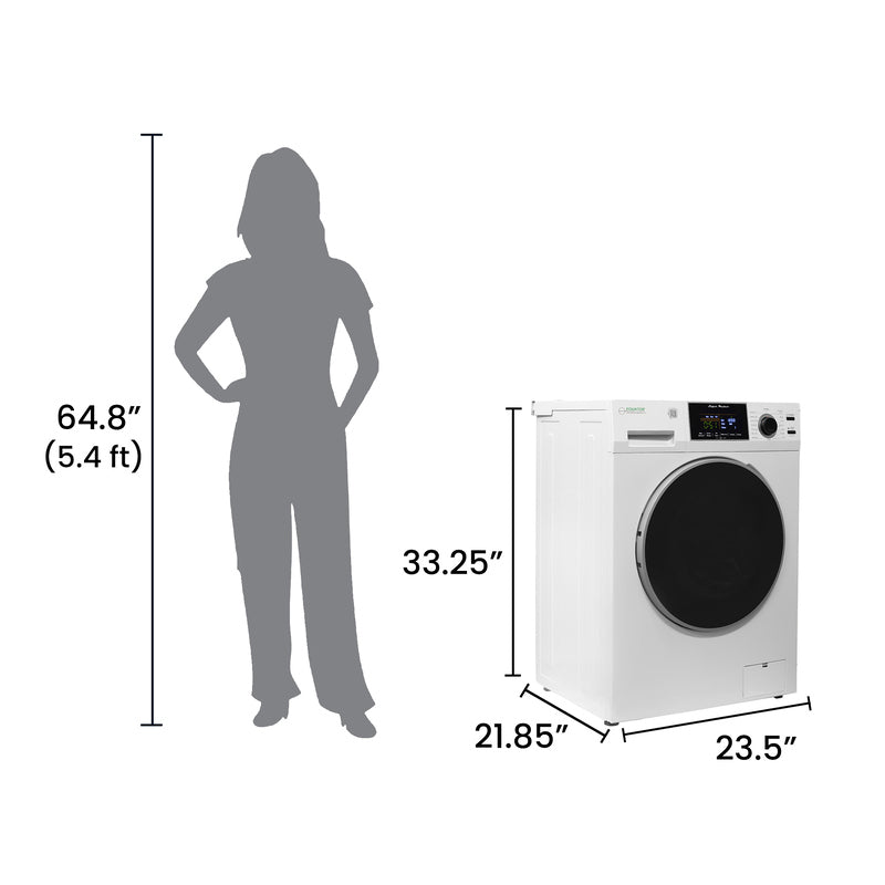 Laveuse à chargement frontal 1,6 pi³/15 lb, blanc, 110 V, 15 programmes + cycle pour animaux de compagnie