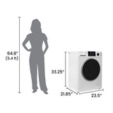 Laveuse à chargement frontal 1,6 pi³/15 lb, blanc, 110 V, 15 programmes + cycle pour animaux de compagnie