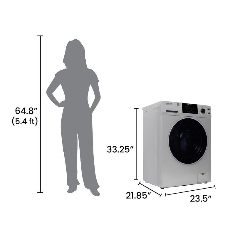 Laveuse à chargement frontal 1,6 pi³/15 lb, blanc, 110 V, 15 programmes + cycle pour animaux de compagnie