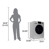 Laveuse à chargement frontal 1,6 pi³/15 lb, blanc, 110 V, 15 programmes + cycle pour animaux de compagnie