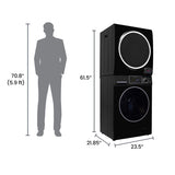 LAVADORA PREMIUM APILABLE 110V EW 826 1.62 pies cúbicos 15 libras + SECADORA VENTILADA DIGI ED 852 3.5 pies cúbicos