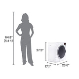 Ultra Compact Short Vented SENSOR Dryer 2.6cf/10lb LED Ops 110V/1400W (Renewed)