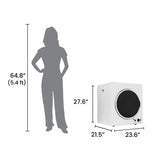 Secadora compacta ventilada con sensor 3.5 pies cúbicos/13 libras 110V CONTROLES INFERIORES (Reacondicionada)