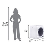 Compact Vented Sensor Dryer 3.5cf/13lbs 110V Bottom control DIGITAL