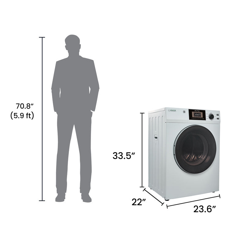 Sèche-linge compact PREMIUM 24 po à évacuation avec prise pour laveuse, 3,1 pi³/13 lb, capteur, 110 V