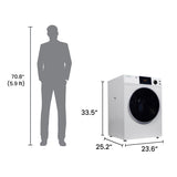 Secadora Equator Deluxe de 24 pulgadas, CON VENTILACIÓN, con sensor, higienización, 4 pies cúbicos, control táctil, 110 V, DIGITAL (Reacondicionada)