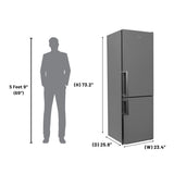 Conserv 12cf No Frost Bottom Freezer Refrigerator Wine Rack GARAGE READY E-Star