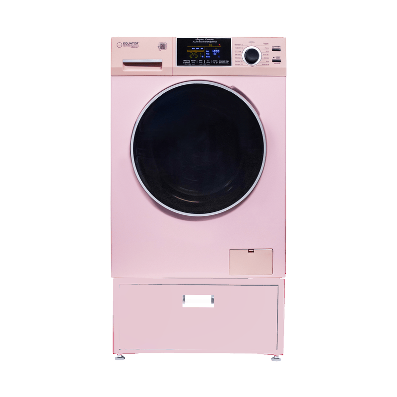 Lavadora secadora todo en uno CONVERTIBLE PET Ciclo de higienización 1.62 pies cúbicos/15 libras 1400 RPM + Pedestal