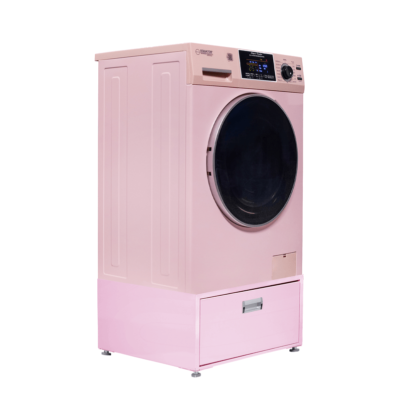 Lavadora secadora todo en uno CONVERTIBLE PET Ciclo de higienización 1.62 pies cúbicos/15 libras 1400 RPM + Pedestal
