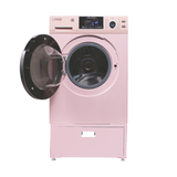Lavadora secadora todo en uno CONVERTIBLE PET Ciclo de higienización 1.62 pies cúbicos/15 libras 1400 RPM + Pedestal