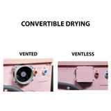 Lavadora secadora todo en uno CONVERTIBLE PET Ciclo de higienización 1.62 pies cúbicos/15 libras 1400 RPM + Pedestal