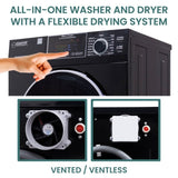 Original All-In-One 4600 Washer Dryer VENTLESS/VENTED PET Cycle 1.62cf/15lbs 110V
