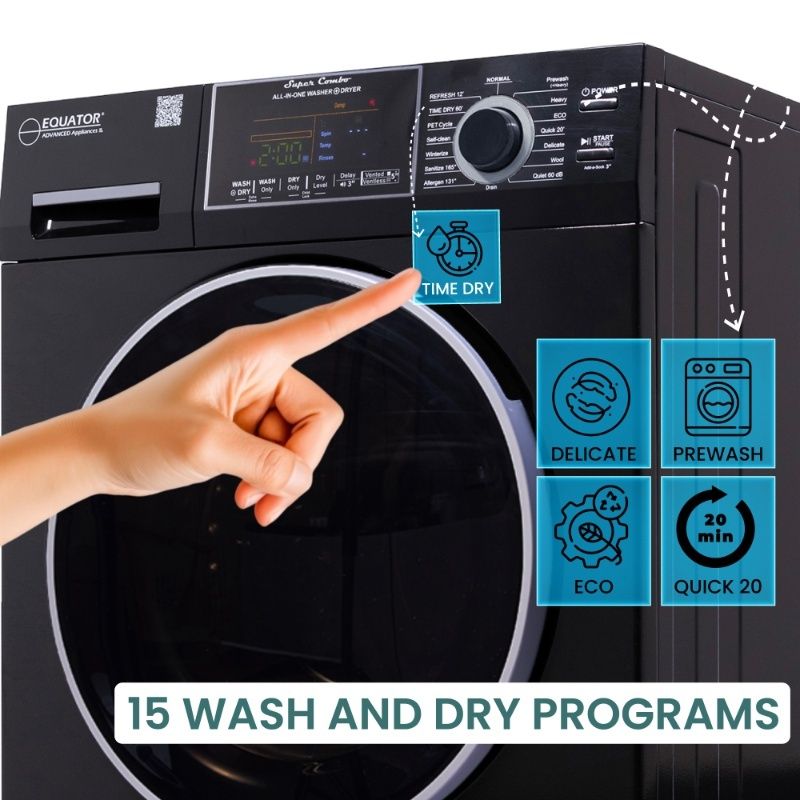 Original All-In-One 4600 Washer Dryer VENTLESS/VENTED PET Cycle 1.62cf/15lbs 110V