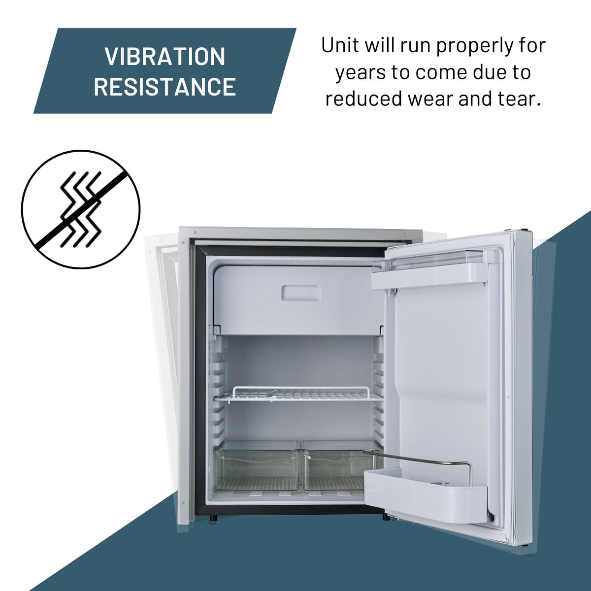 12V/DC Mini-Fridge Freezer 2.8cf Silver for RV BOAT OFF-GRID