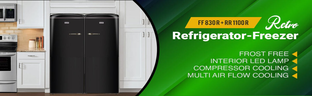 Ensemble réfrigérateur rétro Conserv 24 po 11 pi³ + congélateur vertical 8,3 pi³ 110 V