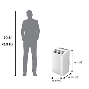 Equator 16000Btu PORTABLE AIR CONDITIONER Cool and Heat Indoor 700sf AutoSwing 110V