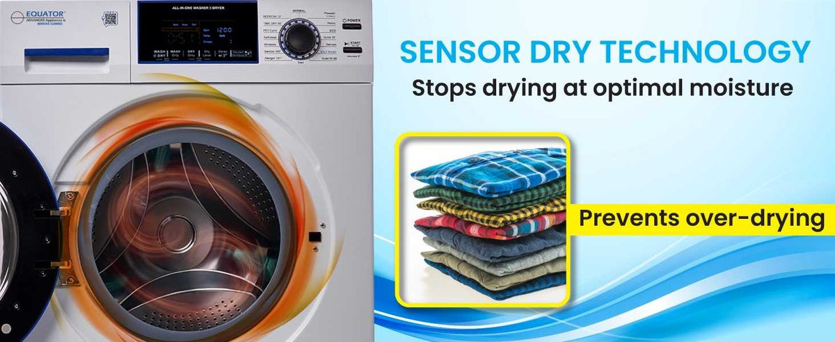 Original Marine Combo Washer Dryer ANTI CORROSION 1.62 cf/15 lbs 1400 RPM Salt Wash 110V