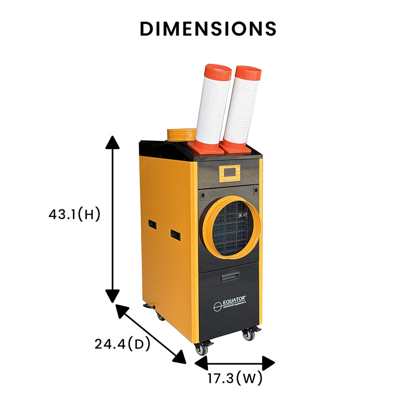 Aire acondicionado portátil Equator PRO de 18,000 BTU con calefacción y refrigeración para 1,000 pies cuadrados, interior/exterior, 110V