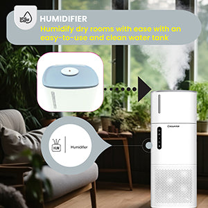 Equator HEPA Air Purifier Sterilizer Ionizer Humidifier PET Option 431sf 110V