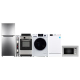 PAQUETE DE ELECTRODOMÉSTICOS PARA MINICASA DE 400 PIES CUADRADOS: Lavadora-secadora combinada + Lavavajillas + Cocina + Refrigerador + Microondas + Refrigerador de vinos