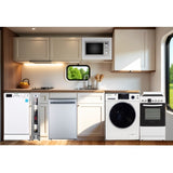 PACK D'APPAREILS COMPACTS POUR VR - Laveuse-sécheuse combinée + Lave-vaisselle + Cuisinière + Réfrigérateur + Micro-ondes + Cave à vin