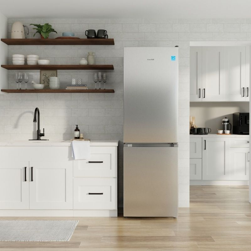 Bottom Mount Refrigerator-Freezer FACTORY INSTALLED ICE MAKER Frost Free Reversible 110V - EStar