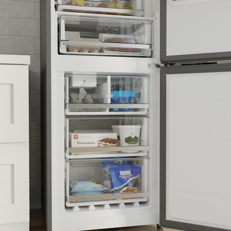 Bottom Mount Refrigerator-Freezer FACTORY INSTALLED ICE MAKER Frost Free Reversible 110V - EStar