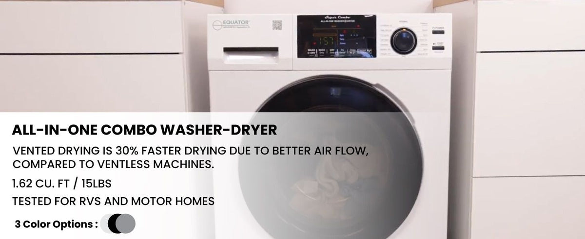 Original All-in-One 4800 Washer Dryer VENTED-DRY 30% FASTER than Condense 15lb 110V