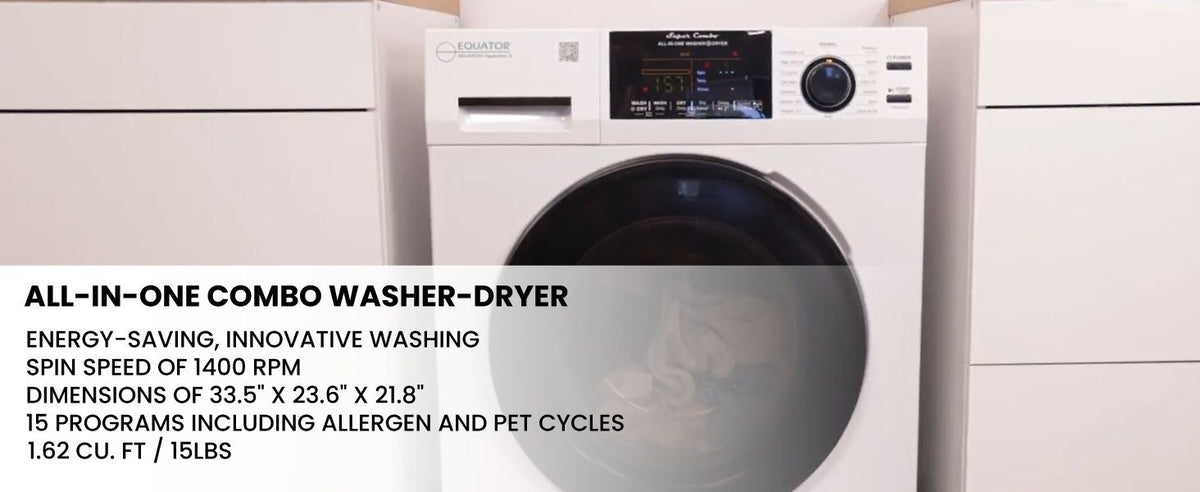 Original All-in-One 4800 Washer Dryer VENTED-DRY 30% FASTER than Condense 15lb 110V