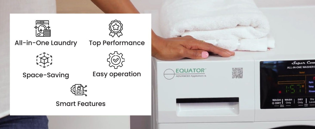 Original All-in-One 4800 Washer Dryer VENTED-DRY 30% FASTER than Condense 15lb 110V