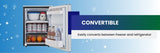 Compact RV-Marine-Offgrid Convertible Refrigerator-Freezer 1.6cf 12V 110V