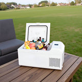 Rolling Fridge-Freezer Portable Casters Retractable Handle 0.7cf 12/110V