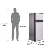 Conserv 12V/DC Refrigerator Freezer 10cf Stainless for RV BOAT OFF-GRID 2 Doors+ AC/ DC Adapter